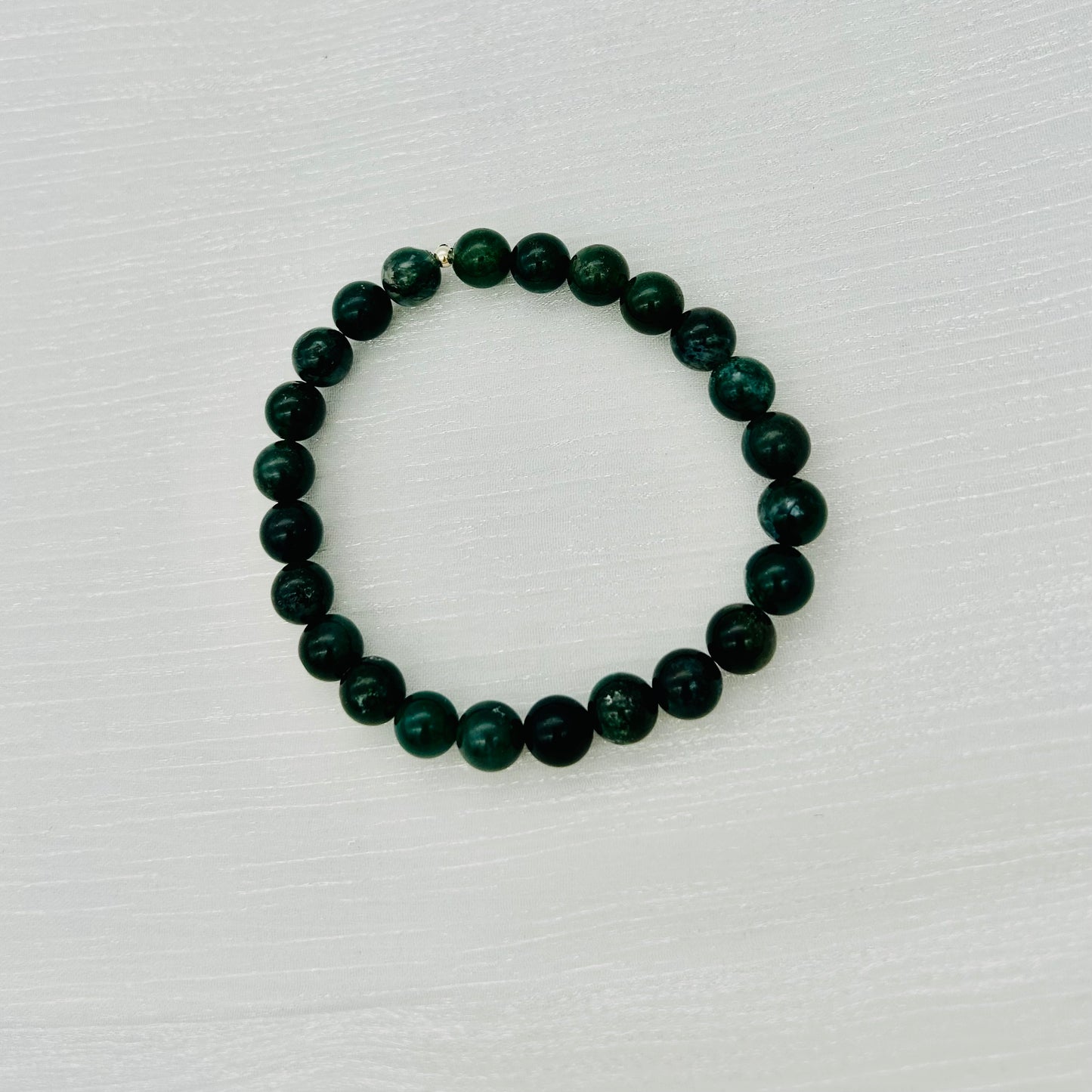 ST1249 7.5" Moss Agate Bracelet