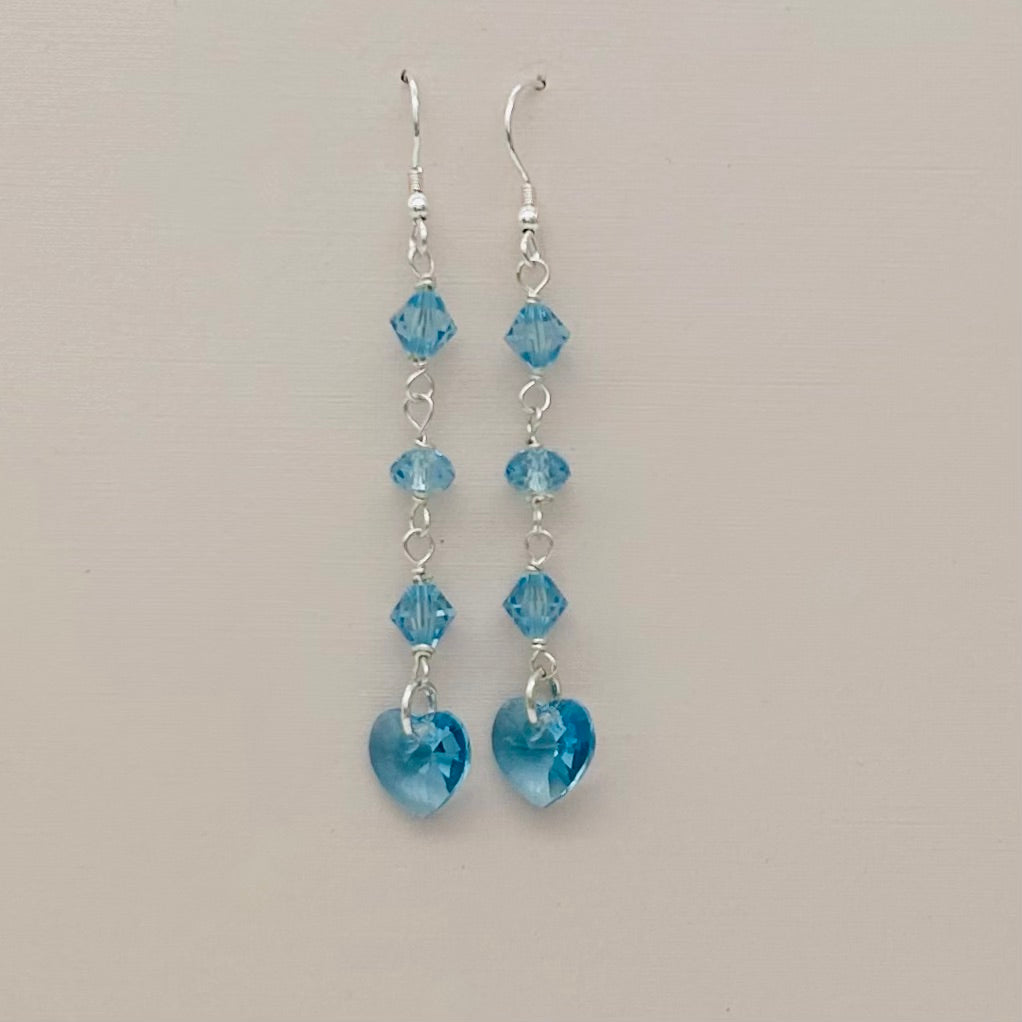 C1228ER Aqua Earrings  65mm