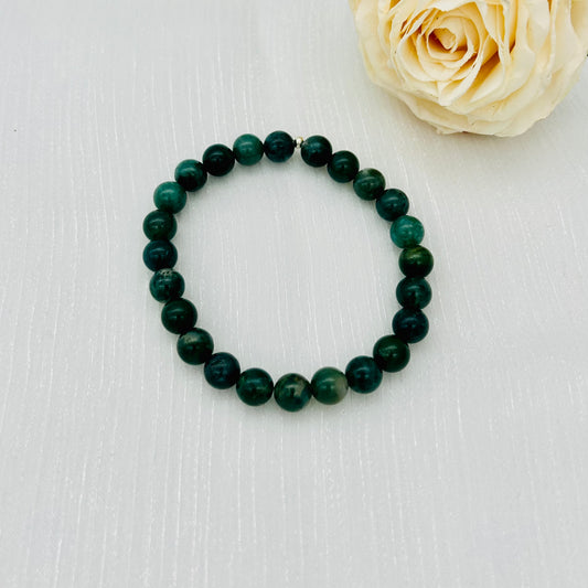 ST1249 7.5" Moss Agate Bracelet