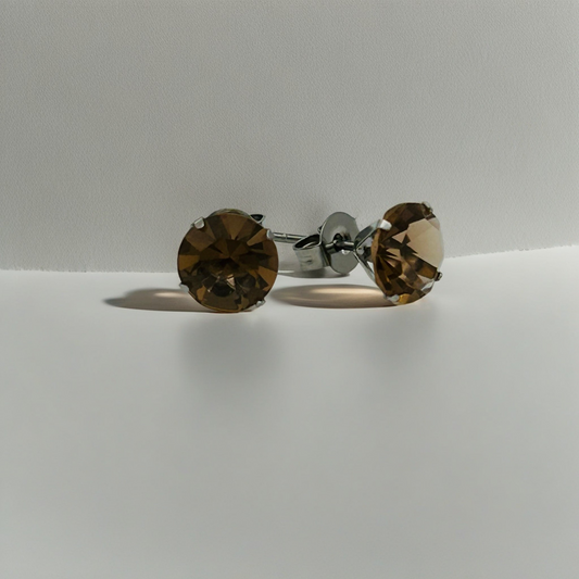 SS1040 Champagne Earrings 8mm