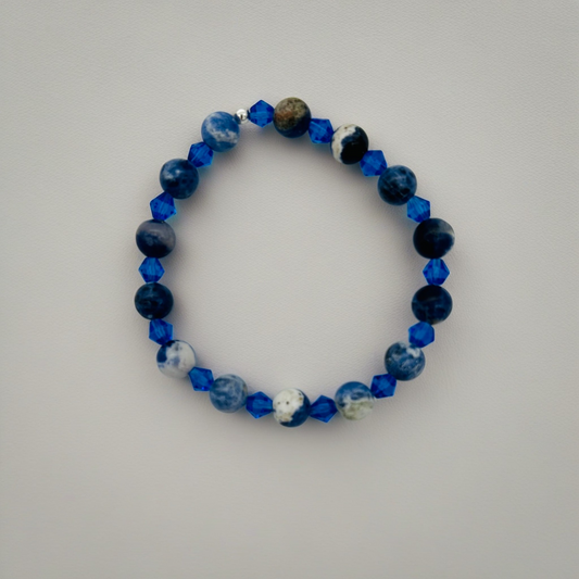 CH825BL Sodalite Bracelet 6"