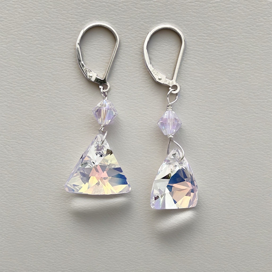 C1446ER Clear AB Earrings