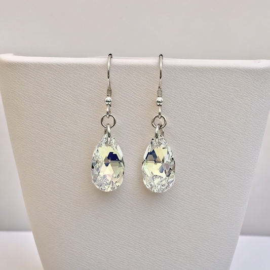 C953ER Clear AB Drop Earrings