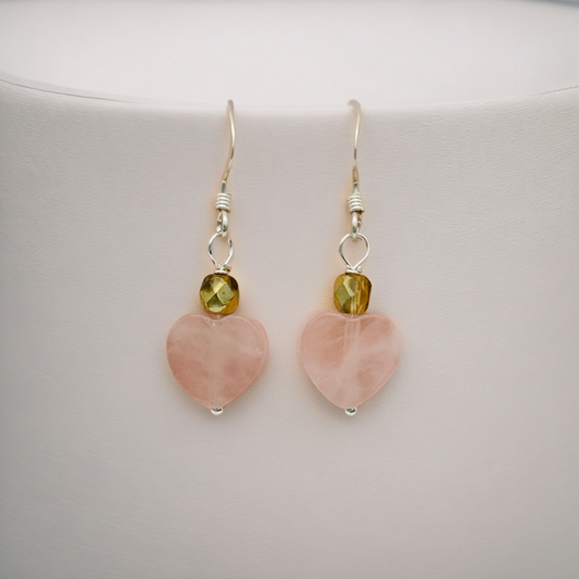 ST1317ER Rose Quartz Earrings