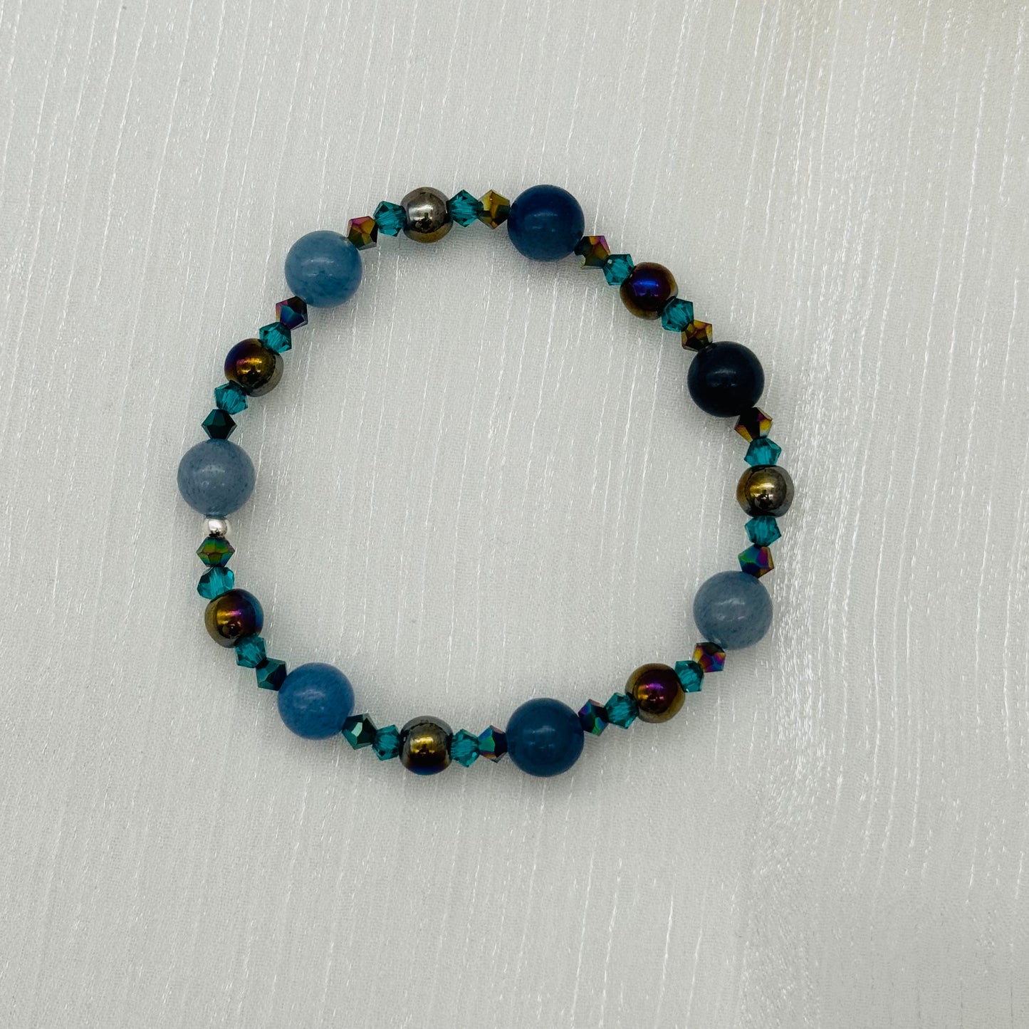 ST1522BL Blue Aventurine Bracelet 7.5"