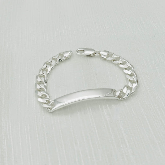 S1654BL Curb ID Bracelet 8mm.x7"