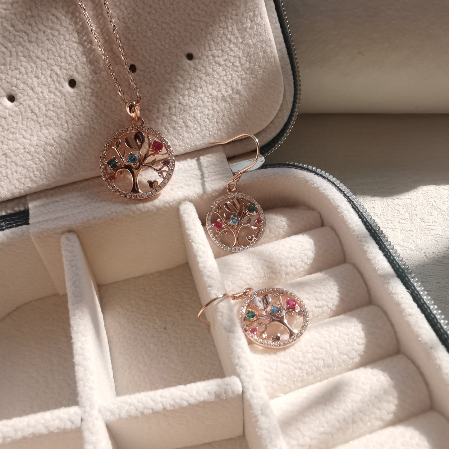 Z1835ER Rose Gold Tree Of Life Earrings