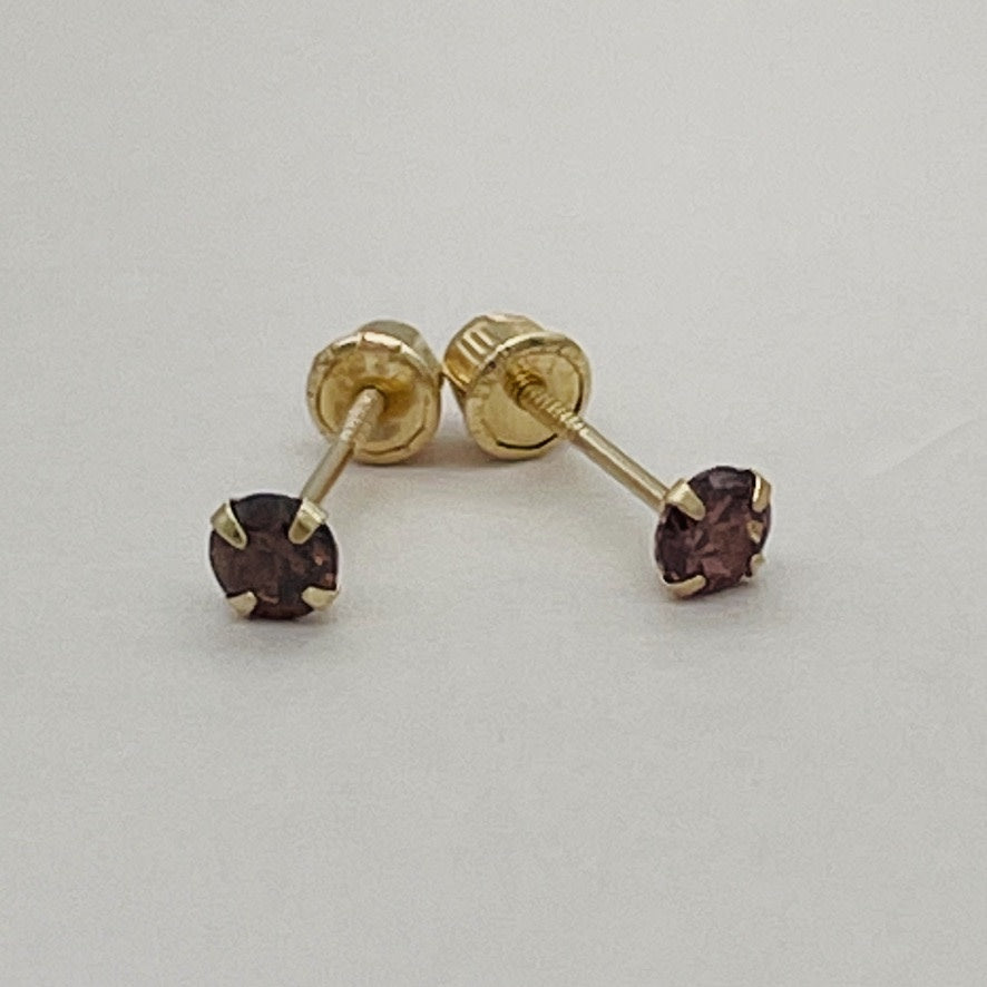 G-116 14K Gold Jun  Earrings 3mm.