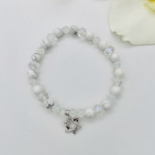 ST1492BL Howlite Bracelet 7"