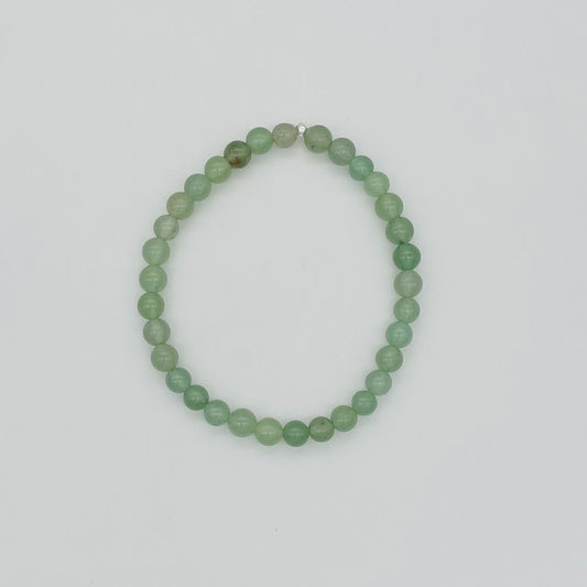 ST-1024   6mm. X8"Bracelet  Green Aventurine