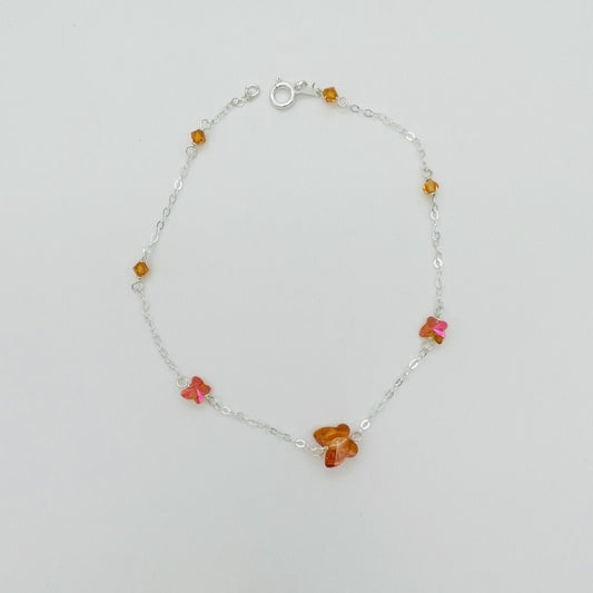 C1241 11" Butterflies Anklet