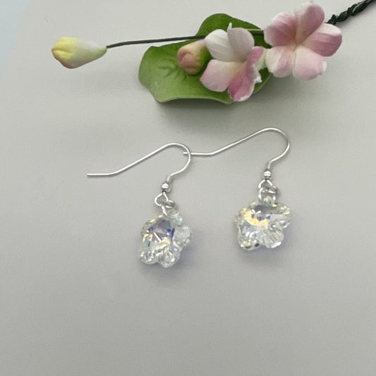 C1274ER Clear Flower Earrings