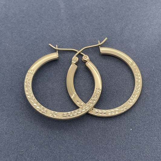 G41 14K Gold 25mm. Hoops 1.28gr.