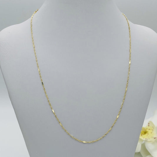 G62CH 14K Gold Singapore Chain 1.3mmX16"