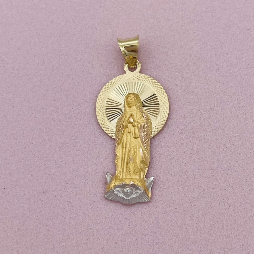 G-163 14K G Guadalupe Pendant 1.25gr