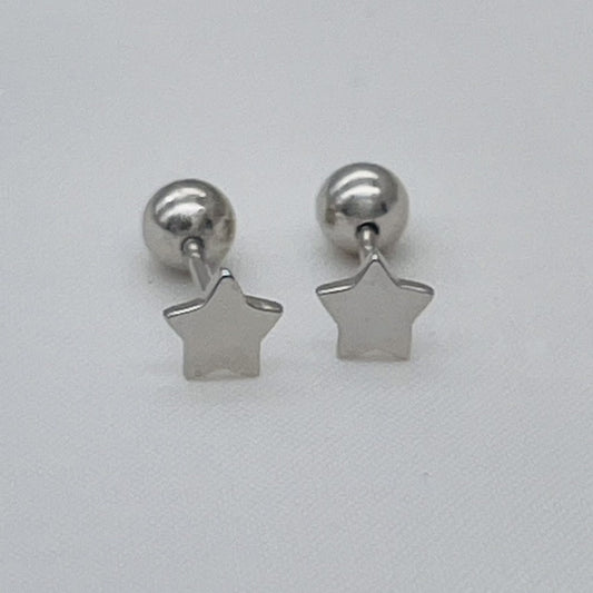 S1739ER Star Stud Earrings 5mm.