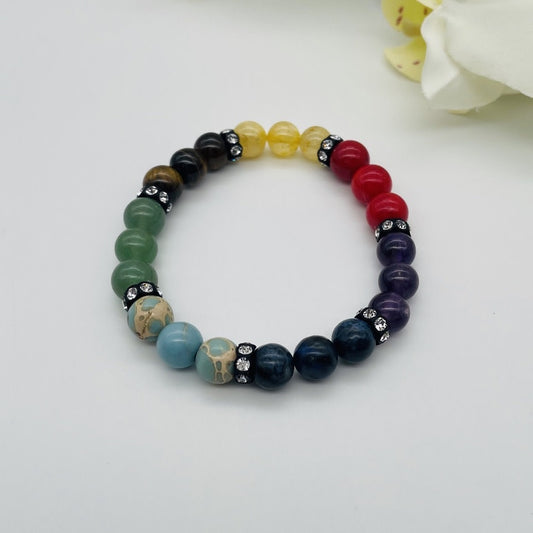 ST1531BL Chakra Bracelet 8mm.X7"