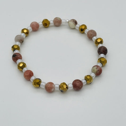 ST1525  Lepidolite Bracelet 7"