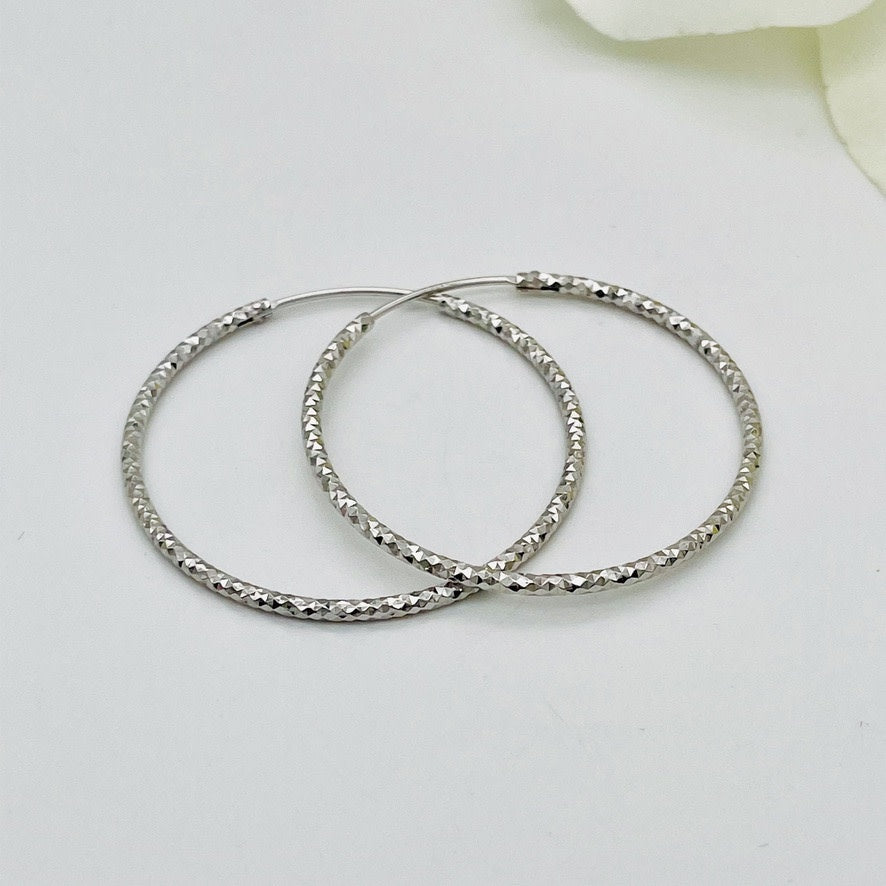 S1581ER Hoop Earrings 2mm. x 40mm.