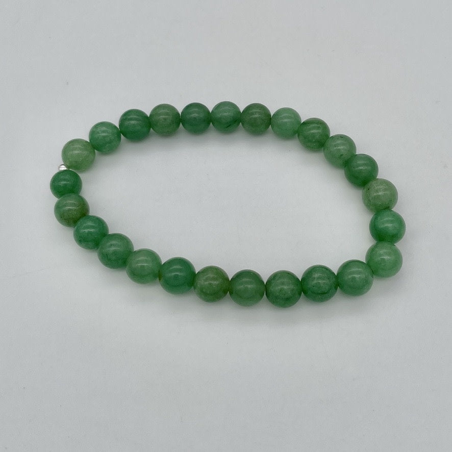 ST-1024   8mm. X8"Bracelet  Green Aventurine