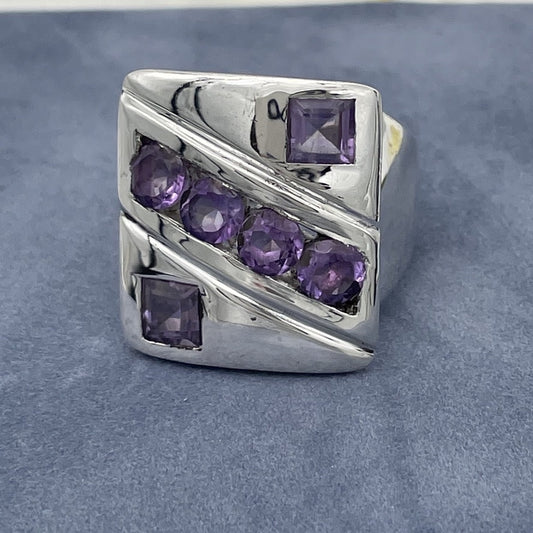 ST1683 Amethyst Ring #9