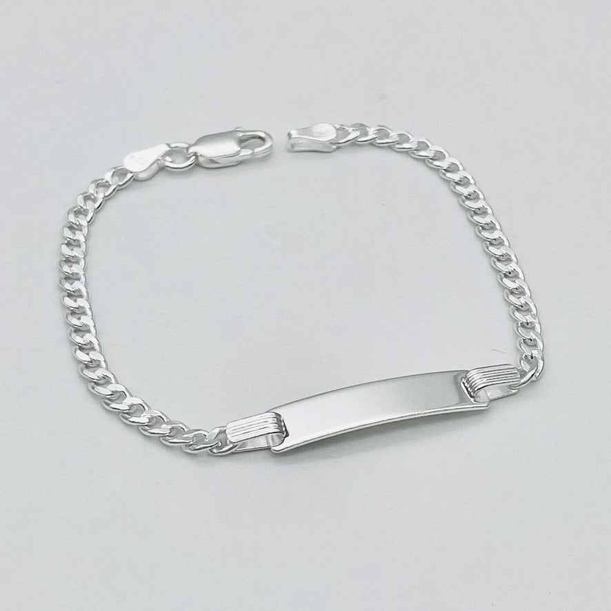 CH841BL Curb Link ID Bracelet 5.5"