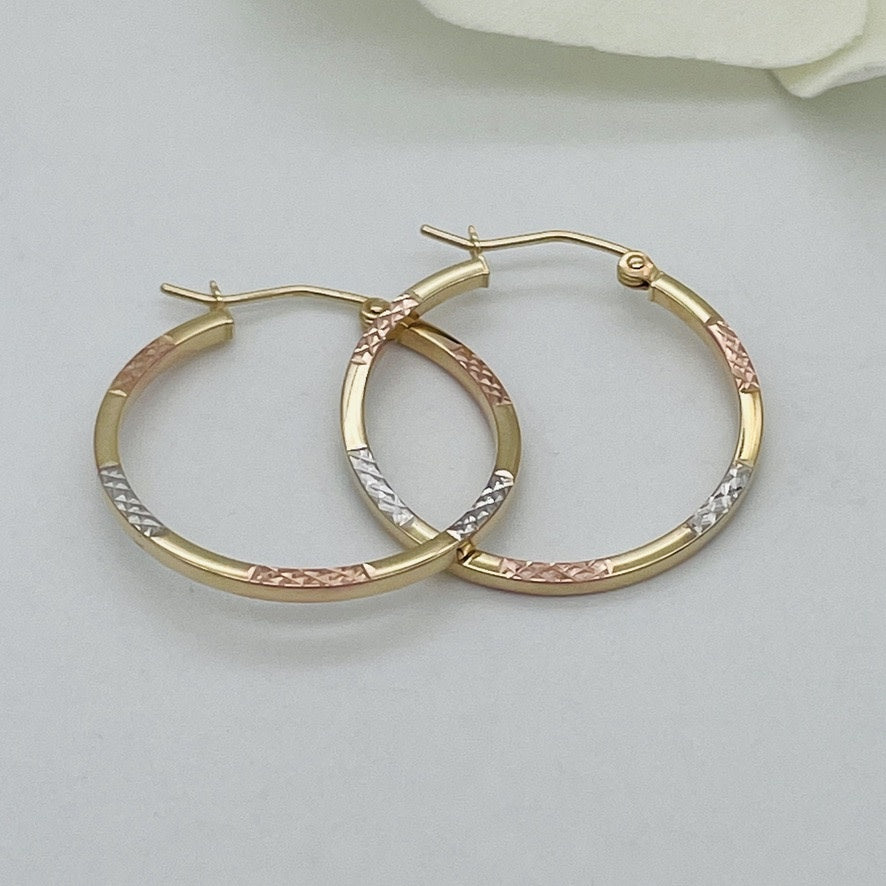 G-139 14K Gold  22mm.  Hoops