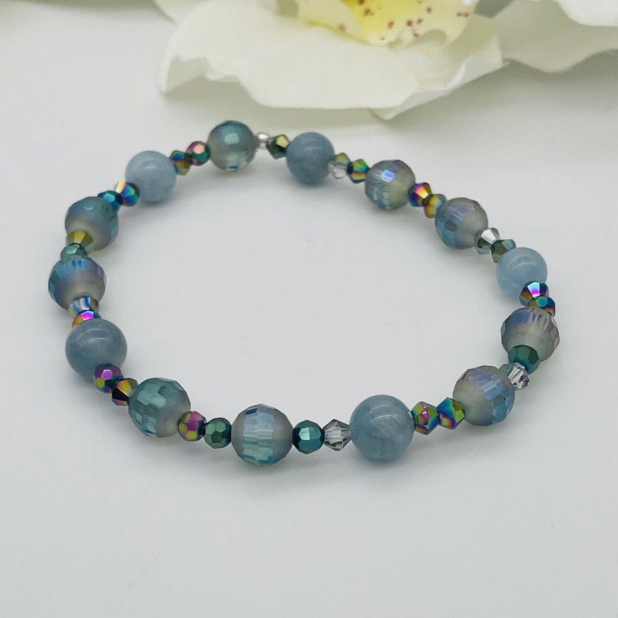 ST1504 Aquamarine Bracelet 8"