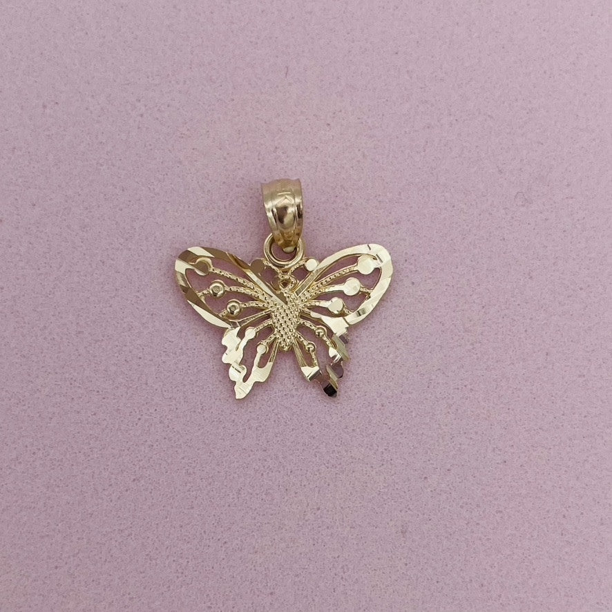 G179P 14K Gold Butterfly Pendant