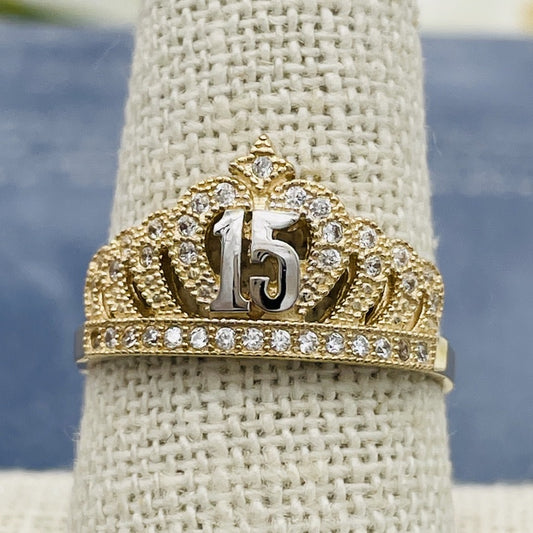 G-109  14K Gold Quinceañera ring #9