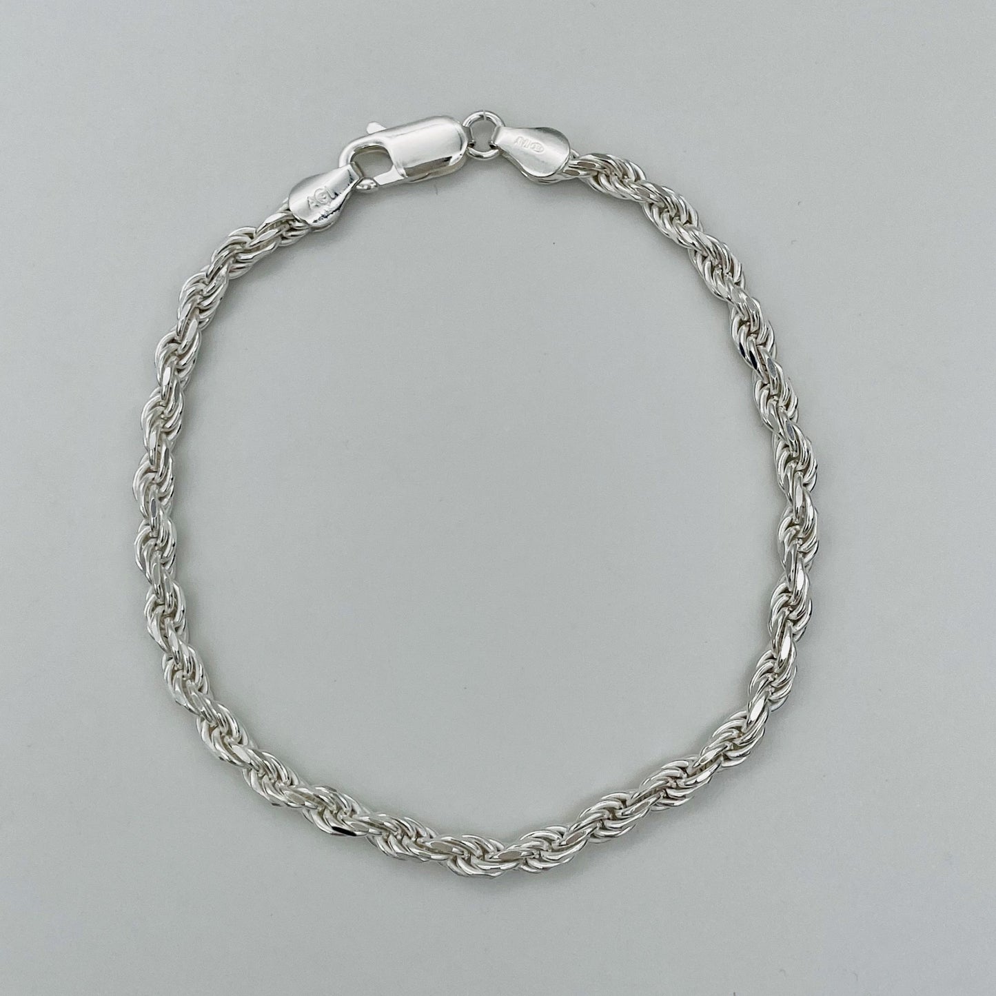 S1594BL Rope Bracelet 3.7mm.X 8"