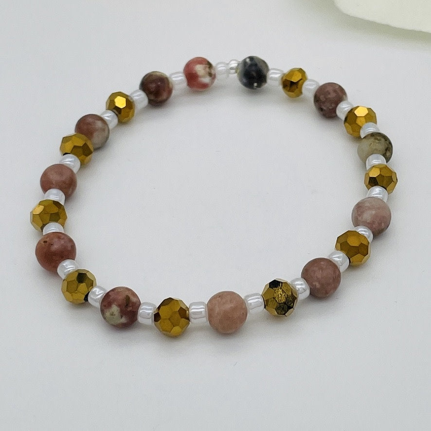 ST1525  Lepidolite Bracelet 7.5"