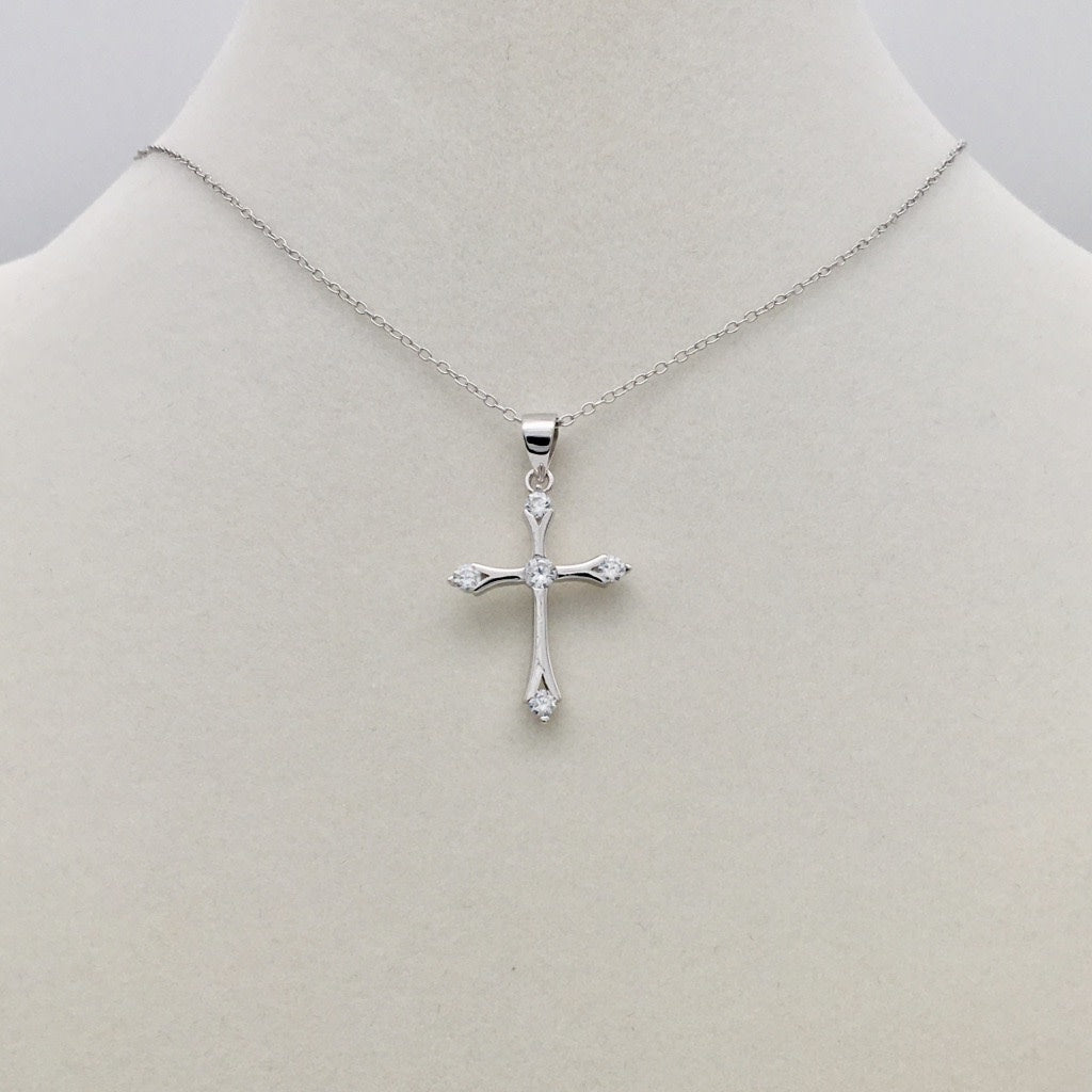 Z1409  16+2" Cross Necklace