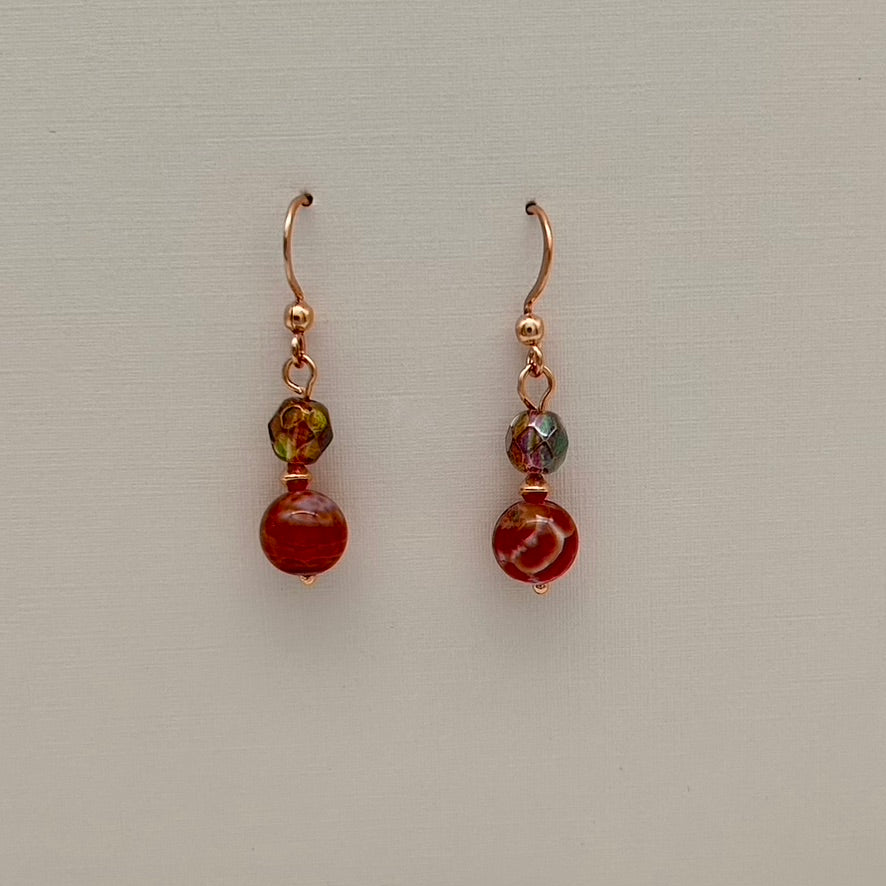 CO12ER Fire Agate Earrings