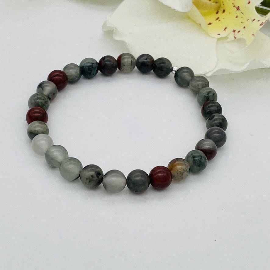 ST1566  Bloodstone Bracelet 7"