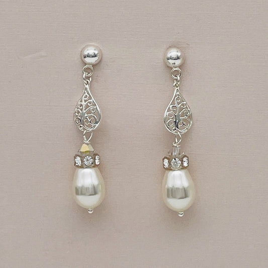 C1267ER Drop Pearl Earrings