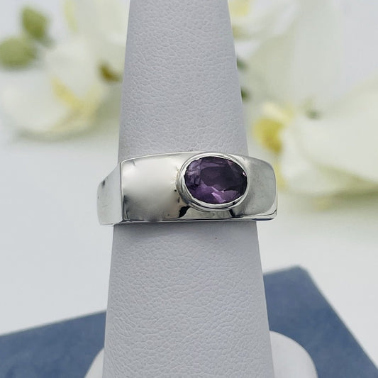 ST1660  Amethyst Ring # 9