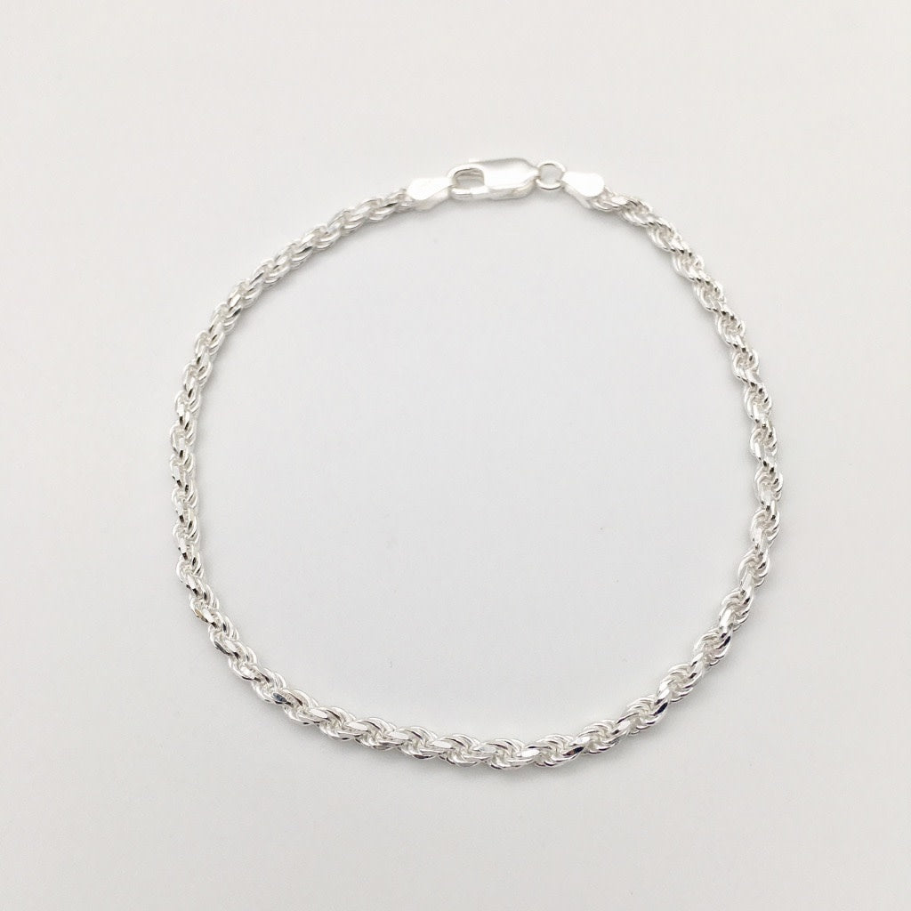 S1148BL Rope Bracelet 2.8mm.X7"