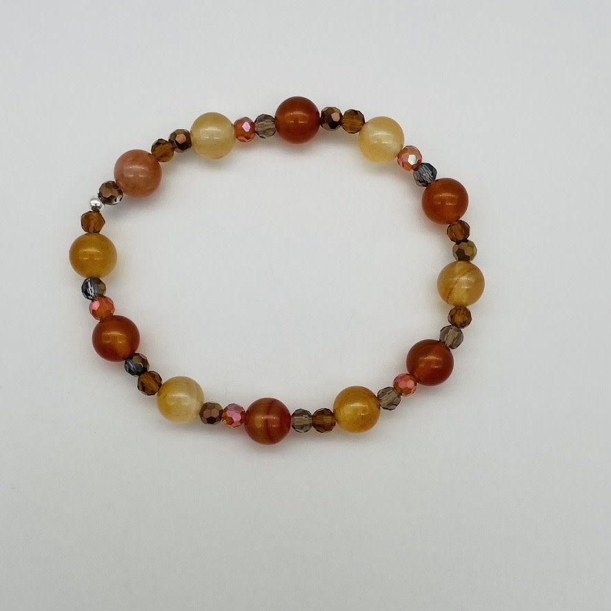 ST1819 Red Agate Bracelet  6.5"