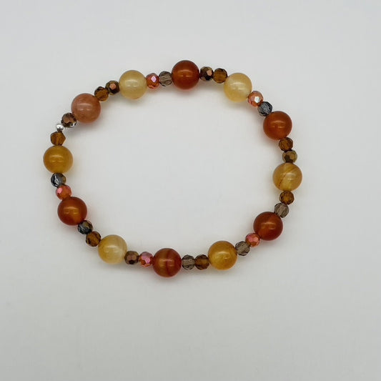 ST1819 Red Agate Bracelet  7.5"