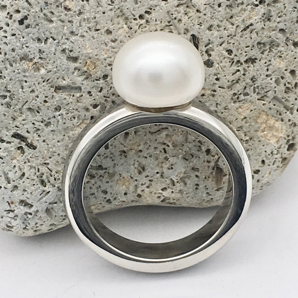 SS1034R Genuine Fresh Water Pearl Ring