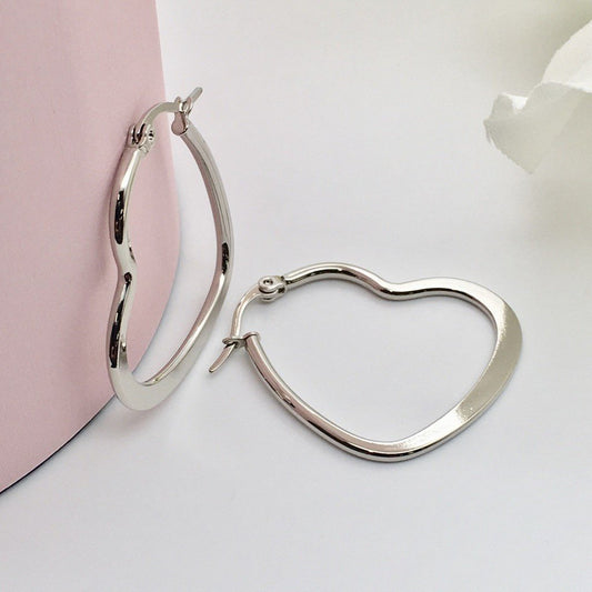 SS970 32mm. Heart Hoops