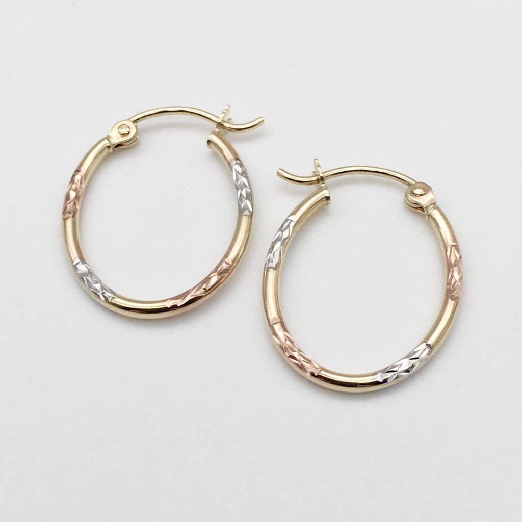 G-11 20mm.X15mm. Hoop Earrings .71gr