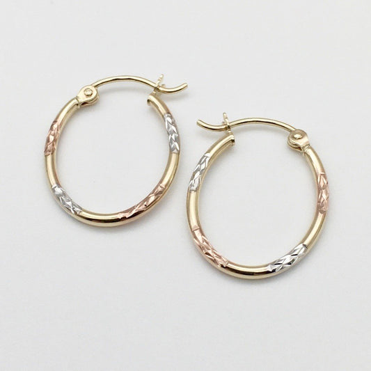 G-11 20mm.X15mm. Hoop Earrings .71gr