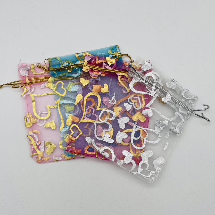 BT113 4.5X4mm. Organza Bags  Assorted