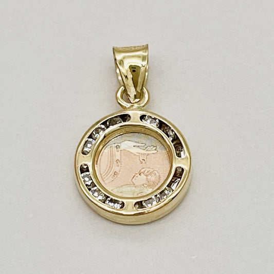 G100 14K Gold  Baptism Pendant