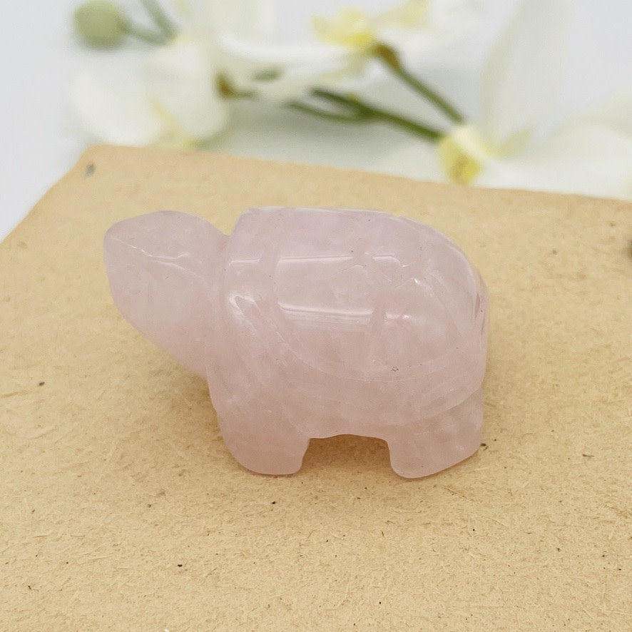 ST1583  Rose Quartz Turtle