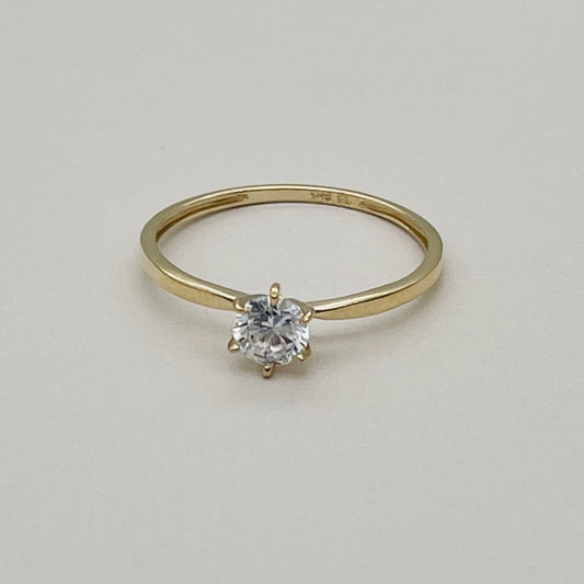 G-74  # 7 14K Gold   Engagement  ring  .82 gr.