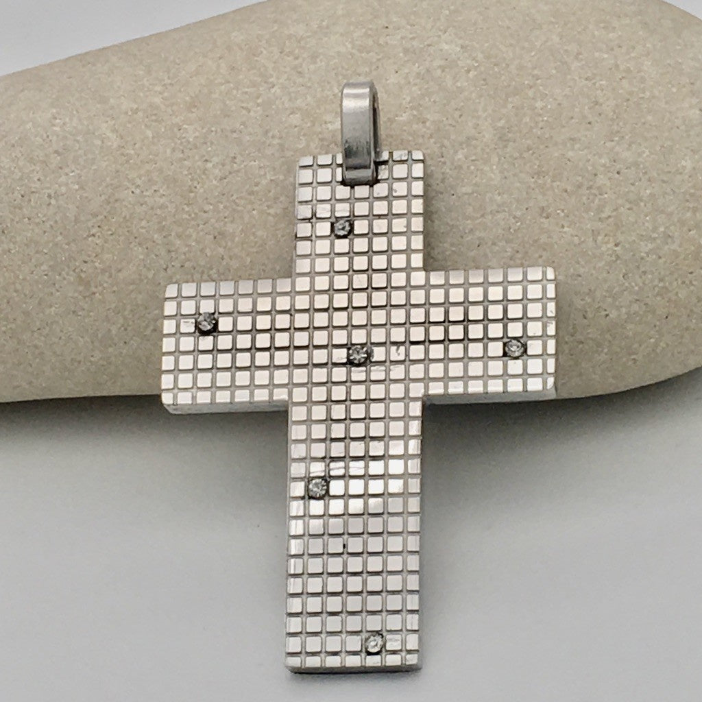 SS1321 47mm.X31mm. Cross Pendant final sale