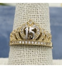 G109R 14K Gold Quinceañera Ring #6